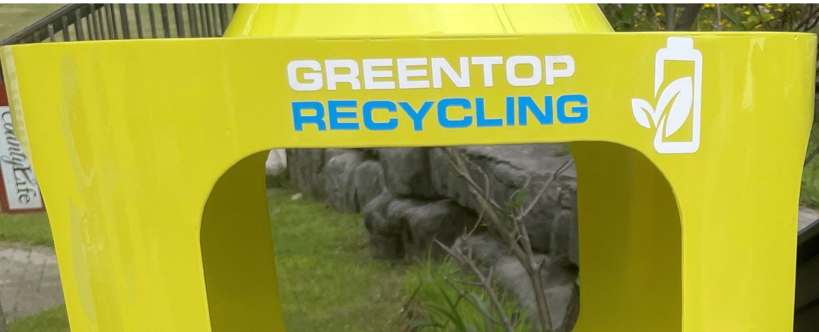 Outdoor battery recycling container